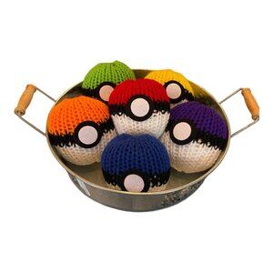 NEW handmade stuffed Pokeballs Pokemon Pikachu, 1 each, choose your colors!